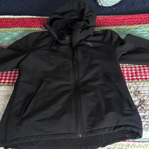 LL Bean Storm Fleece Black Hooded Jacket